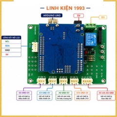 Bo Điều Khiển Arduino UNO Tích Hợp Relay D3 Cổng LCD I2C Cảm Biến