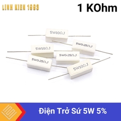 (10 con) Điện Trở Sứ 1 KOhm 5W 5%