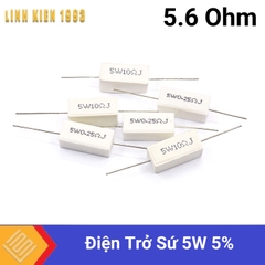 (10 con) Điện Trở Sứ 5.6 Ohm 5W 5%