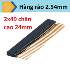 Hàng Rào Cái Đôi 2.54MM 2x40Pin Cao 24MM