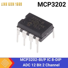 MCP3202-BI/P IC 8-DIP  ADC 12 Bit 2 Channel