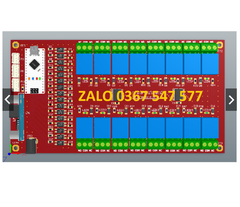 MẠCH ĐIỀU KHIỂN 16 KÊNH RELAY BẰNG REMOTE HỒNG NGOẠI