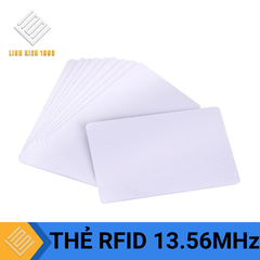 Thẻ RFID 13.56Mhz , Thẻ RFID Màu Trắng