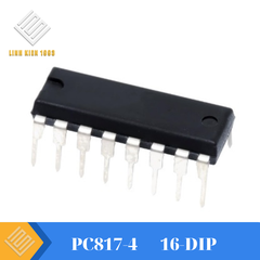 PC817-4 Transistor Output Optocouplers 5000Vrms 4 Channel, 16-DIP