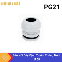 PG21 Đầu Nối Dây Định Tuyến Chống Nước IP68 Màu Trắng OEM