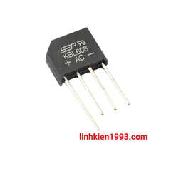 Diode cầu KBL608 6A 800V