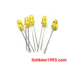 Led màu vàng 3mm (Yellow loại tốt) - Gói 10 con 