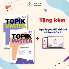 Sách TOPIK MASTER - Luyện đề TOPIK I + TOPIK II với Đề thi mẫu chuẩn cấu trúc, có chấm chữa chi tiết (bản Hàn - Việt) – Nhà sách Ôn luyện
