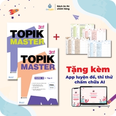 Sách TOPIK MASTER - Luyện đề TOPIK I + TOPIK II với Đề thi mẫu chuẩn cấu trúc, có chấm chữa chi tiết (bản Hàn - Việt) – Nhà sách Ôn luyện