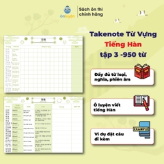 Set Takenote 3900 từ vựng TIẾNG HÀN gồm 40 chủ đề thông dụng, dùng học giao tiếp, thi Topik - Nhà sách Ôn luyện