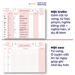 Takenote từ vựng Tiếng Trung HSK1- HSK6 (5456 từ, có đủ từ loại, nghĩa, pinyin, ô luyện viết, ví dụ đi kèm)
