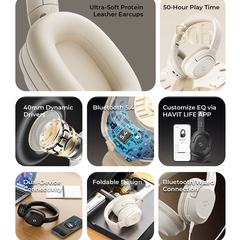 Tai Nghe Headphone Bluetooth LIFE NC02H, BT 5.4, Driver 40mm, ANC -30dB, App Điều Chỉnh, Nghe Đến 50H - Hàng Chính Hãng
