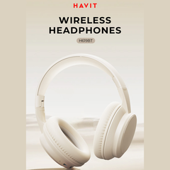 Tai Nghe Bluetooth Headphone HAVIT H619BT, BT 5.4, Màng Loa 40mm, Nút Nhấn Điều Khiển, Nghe Nhạc Đến 20H - Hàng Chính Hãng