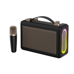 Loa Mini Karaoke HAVIT SK823BT, BT 5.3, Công Suất Tối Đa 8W, Thời Gian Nghe Đến 6H - Hàng Chính Hãng (2 Mic)