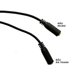 Cáp 2 Cổng 3.5mm Sang 1 Cổng 3.5mm HAVIT CH001 - Hàng Chính Hãng