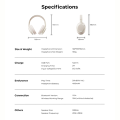 Tai Nghe Bluetooth Headphone HAVIT H619BT, BT 5.4, Màng Loa 40mm, Nút Nhấn Điều Khiển, Nghe Nhạc Đến 20H - Hàng Chính Hãng