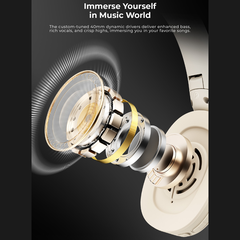 Tai Nghe Headphone Bluetooth LIFE NC02H, BT 5.4, Driver 40mm, ANC -30dB, App Điều Chỉnh, Nghe Đến 50H - Hàng Chính Hãng