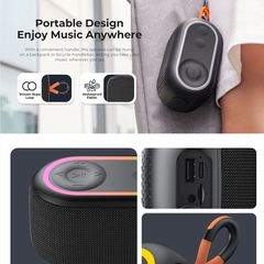 Loa Bluetooth HAVIT SK809BT, BT 5.3, Công Suất 7W, Kháng IPX5, Âm Thanh Vòm Sống Động, Nghe Đến 6H - Hàng Chính Hãng