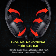 Tai Nghe Gaming Headphone HAVIT H2012D, Driver 50mm, Đèn RGB 36 Chế Độ Màu, Mic Khử Ồn - Chính Hãng BH 12 Tháng Dizigear