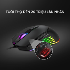 Chuột Gaming HAVIT MS814, 16 Triệu Màu RGB, 6 Chế Độ DPI, Tích Hợp 7 Nút Điều Chỉnh