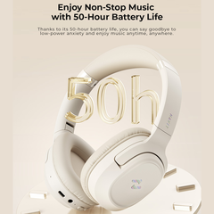 Tai Nghe Headphone Bluetooth LIFE NC02H, BT 5.4, Driver 40mm, ANC -30dB, App Điều Chỉnh, Nghe Đến 50H - Hàng Chính Hãng