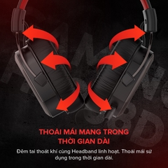 Tai Nghe Gaming Headphone HAVIT H2008D, Driver 50mm, Thiết Kế Khung Thép, Mic Khử Ồn - Chính Hãng BH 12 Tháng Dizigear