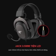 Tai Nghe Gaming Headphone HAVIT H2002P, Driver 53mm, Đèn RGB 36 Màu, Giả Lập 7.1 - Chính Hãng BH 12 Tháng Dizigear