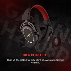 Tai Nghe Gaming Headphone HAVIT H2008D, Driver 50mm, Thiết Kế Khung Thép, Mic Khử Ồn - Chính Hãng BH 12 Tháng Dizigear