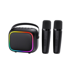 Loa Karaoke Mini HAVIT SK818, BT 5.4, Màng Loa 57mm, Công Suất 5W, Âm Thanh Sống Động, Nghe Đến 8H - Hàng Chính Hãng (2 Mic)
