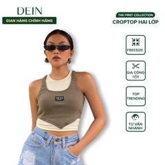 Áo Croptop Nữ Hai Lớp DEIN® FS003 Chất Thun Co Giãn - Hàng Chính Hãng