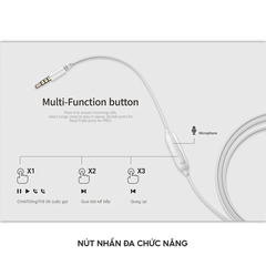 Tai Nghe In-ear HAVIT E48P High-end Dynamic Giảm Ồn, Nút Nhấn Đa Chức Năng, Dây TPE Nhiều Màu Sắc - Chính Hãng Dizigear