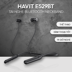 Tai Nghe Nhét Tai Bluetooth HAVIT E529BT, BT 5.0, Tích Hợp Micro, Kháng IPX5, Nghe Nhạc Đến 14h - Chính Hãng BH 12 Tháng Dizigear