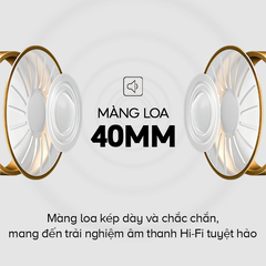 Tai Nghe Bluetooth Headphone HAVIT H630BT, Driver 40mm, BT 5.3, Gập Tiện Lợi, Nghe Đến 36H - Hàng Chính Hãng Dizigear