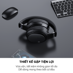 Tai Nghe Bluetooth Headphone HAVIT H630BT, Driver 40mm, BT 5.3, Gập Tiện Lợi, Nghe Đến 36H - Hàng Chính Hãng Dizigear