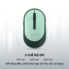 Chuột Không Dây HAVIT MS78 Nhỏ Gọn, 6 Nút Điều Chỉnh + 3 Chế Độ DPI, Tuổi Thọ 3tr Lần Nhấn - Hàng Chính Hãng Dizigear