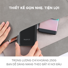 Pin Sạc Dự Phòng HAVIT PPT932 10.000 mAh, 2 Cổng Sạc Tiện Lợi, Sạc Nhanh Type C 20W, Kiểu Dáng Gọn Nhẹ - Hàng Chính Hãng