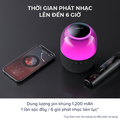 Loa Karaoke Mini HAVIT SK894BT, BT 5.0, Đèn RGB, Công Suất 5W, Thời Gian Nghe Đến 6H - Hàng Chính Hãng