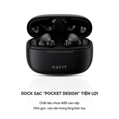 Tai Nghe TWS HAVIT TW967 Pro, Phiên Bản Nâng Cấp, BT 5.3, Thiết Kế Gọn Nhẹ, Màng loa 10mm, Nghe Đến 5H - Hàng Chính Hãng