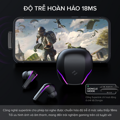 Tai nghe TWS HAVIT TW970, BT 5.3, Dongle Mode Độ Trễ 18ms, 2 Mic ENC + Đèn RGB, Nghe Nhạc Đến 24H - Hàng Chính Hãng