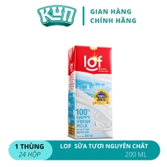 Sữa tươi LOF fullcream không đường 200ml