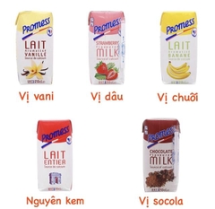 Sữa tươi Promess mix 4 vị dâu, chuối, socola, vani