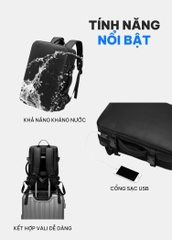 Balo Du Lịch Loại Lớn Cao Cấp Outwalk Raven GLB1119