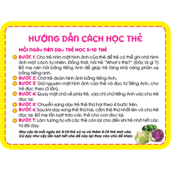 Thẻ Học Thông Minh Song Ngữ Anh - Việt - Rau, Củ, Quả