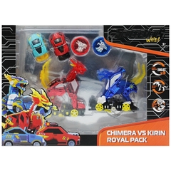 Đồ Chơi Xe Biến Hình Băng Hỏa Thần Long Chimera Vs Kirin Royal Pack - Screechers Wild 4 EU685404