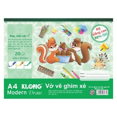 Vở Vẽ A4 KLong Xé Dán Gáy TP732 20 Tờ