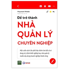 Để Trở Thành Nhà Quản Lý Chuyên Nghiệp