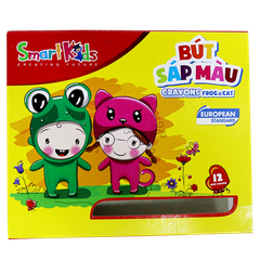 Bút Sáp 12 Màu Frog & Cat Smart Kids SK-CR0006