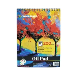 Tập Giấy Vẽ Màu Dầu Định Lượng 200gr 12 Tờ Color Mate ARTIST-OP