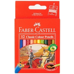 Bút Chì Màu Classic Knight Faber Castell 12 Màu Ngắn
