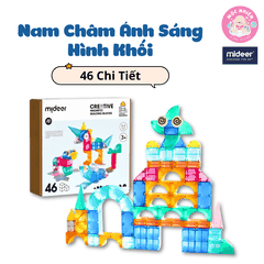 Đồ chơi xếp hình nam châm ánh sáng hình khối - Mideer Creative Magnetic Building Blocks - Dành cho bé từ 3 tuổi